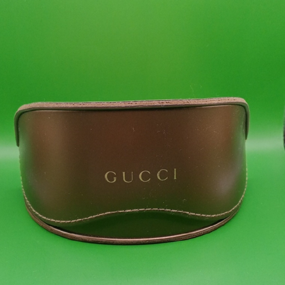 Gucci Dark Brown Leather Visor